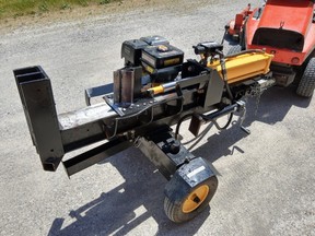 A 35-ton Champion log splitter was stolen near Exeter Oct. 17. Handout