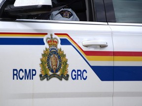 An RCMP vehicle in Fairview, Alta. on Saturday, Aug. 22, 2020.