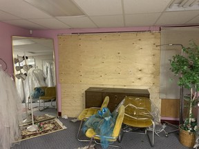 The owner of Annabella Ladies Wear and Bridal Boutique on Second Avenue West says she was targeted by thieves three times in the last six weeks. Thieves broke into her bridal wear store through the back doors. Thieves ransacked the store and took money, a mannequin, mannequin parts, jewelry and clothing.