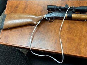 The weapon recovered from the suspect in Sandy Bay. (supplied photo)