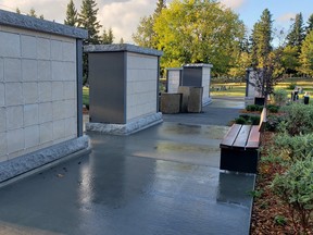 Columbaria structures at the Lakeview Cemetery in Cold Lake are part of a $2-million investment into creating more space at both city cemeteries.