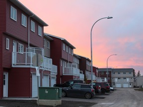 Townhomes at the Hillview Condominium complex in Fort McMurray on October 12, 2020. Vincent McDermott/Fort McMurray Today/Postmedia Network