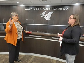 Leanne Beaupre has been acclaimed as reeve for the County of Grande Prairie.