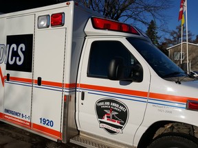 Parkland Ambulance responded to a fatal collision near Candle Lake on Saturday. Photo Parkland Ambulance/Facebook