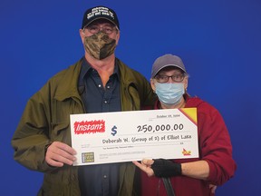 Photo supplied
Gerald Francis and Deborah Warren, of Elliot Lake, won $250,000 with the Instant Sonic Multiplier lottery.