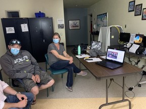 The Airdrie Health Foundation team watched some of the virtual fundraising events together. Submitted