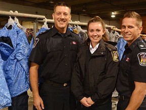 Quinte West firefighters Adam Fournier, Sarah Scott and Jay Alexander from the Quinte West Professional Firefighters Association Local 1328 announce the launch of the 29th Annual Coats for Kids program Thursday.
SUBMITTED PHOTO