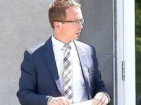 Dr. Ian MacDonald leaves the Sudbury Courthouse on Tuesday June 11, 2019. MacDonald, facing nine child pornography charges, was ordered to stay with his father in Belleville under a strict set of bail conditions. John Lappa/Sudbury Star