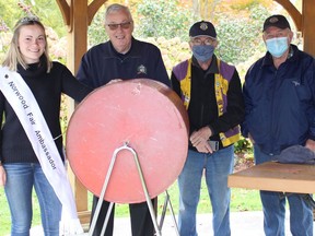 One of the few events that the Norwood LionÕs Club was able to hold this year was their annual LionÕs Draw. Traditionally drawn at the Norwood Fair, this year it was held at the LionÕs Park with reigning Norwood Fair Ambassador, Ashley Vanderhorst picking the winners. The LionÕs extend their thanks to everyone for their support during these challenging times and a special thank you goes to (LtoR) Lions Doug Pearcy, Barry Patterson and Hugh Chaplin for organizing the annual fundraiser.
SUBMITTED PHOTO