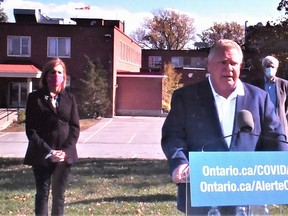 Premier Doug Ford and senior members of his Cabinet visited the site of Prince Edward County Memorial Hospital Friday where a new $100 million modern replacement hospital project will begin procurement in 2021. Premier Ford committed $8.9 million to the planning and design stage of the new facility during his visit. DEREK BALDWIN