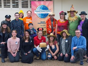 Members of Brant Toastmasters, pictured here last Halloween, will be celebrating the 60th anniversary of the club on Monday via a Zoom meeting.