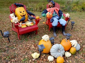 Getting into the spirit of Halloween, John and Ann MacLaughlan have created a spooky installation that lights up at night in the front yard of their North Augusta home. Different communities are taking different approaches to Halloween amid the coronavirus pandemic. (HEDDY SOROUR/Local Journalism Initiative)