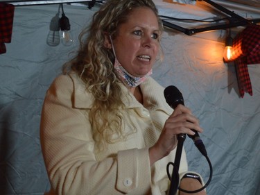 Young Professional of the Year Melissa Berquist speaks at the Brockville and District Chamber of Commerce gala at Sunnidell Golf on Thursday, Oct. 15.
Tim Ruhnke/The Recorder and Times