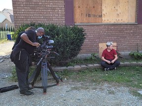Cohen Williams, 13, is filmed in front of his Pain Court home that was damaged by fire on July 7. He is the second teen from Chatham-Kent who will be featured during the second season of My Home My Life that airs on TVO and TVOKids. Handout