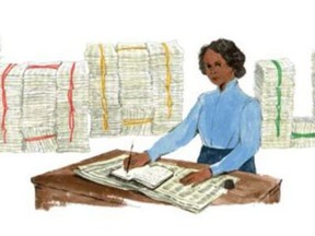 The Google Doodle for Oct. 9 marked the 197th birthday of celebrated Southwestern Ontario journalist and abolitionist Mary Ann Shadd Cary. Google Doodle