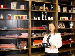 Cecilia Mackey, president and CEO of PERUCAN Enterprises Inc., is preparing to open a new store in downtown Chatham that will feature jewelry and alpaca products from Peruvian artisans. Ellwood Shreve/Postmedia Network