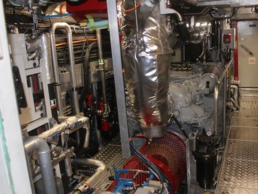 This is engine room of a new Bay Class Search and Rescue vessel Hike Metal Products of Wheatley built for the Canadian Coast Guard that was delivered in October 2020. Ellwood Shreve/Chatham Daily News/Postmedia Network