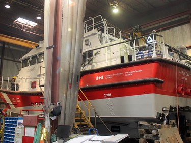 The fifth Bay Class Search and Rescue vessel Hike Metal Products of Wheatley is building for the Canadian Coast Guard is more than 60 per cent built. Ellwood Shreve/Chatham Daily News/Postmedia Network