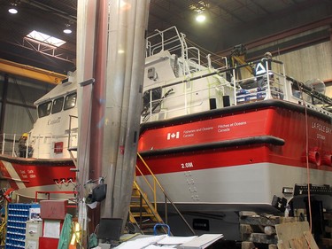 The fifth Bay Class Search and Rescue vessel Hike Metal Products of Wheatley is shown here in October 2020 when it was more than 60 per cent built. Ellwood Shreve/Chatham Daily News/Postmedia Network