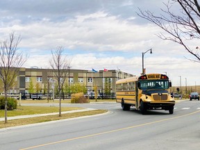 In this first September since the arrival of COVID-19, local schools have noted an increase in parents choosing to drive their kids to school instead of having them take the bus. Patrick Gibson/Cochrane Times