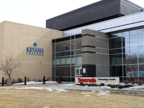 The Syncrude Technology Centre building on the Keyano College Clearwater campus in Fort McMurray Alta. on Sunday, April 19, 2020. Laura Beamish/Fort McMurray Today/Postmedia Network ORG XMIT: POS2004202157226285 ORG XMIT: POS2006021401170324