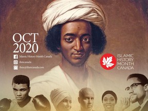 Islamic History Month Canada 2020 poster. supplied by Islamic Society of Kingston