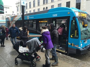 Kingston Transit is seeking public input on the design of its planned transit stations on the express bus routes. (Elliot Ferguson/The Whig-Standard)