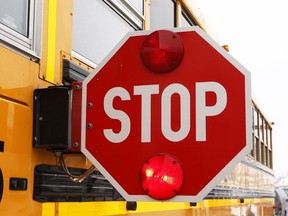 School buses will be provided with an extra measure of safety to hopefully deter any driver thinking they can pass a school bus with its stop arm extended.
Postmedia File Photo