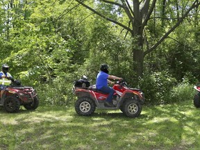 ATV riders take to a trail in Owen Sound in this file photo.