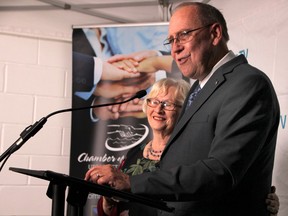 Jay and Linda McLaren, recipients of the lifetime achievement award at the 16th annual Upper Ottawa Valley Chamber of Commerce Business Excellence Awards, were honored to be recognized by the chamber.