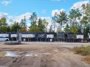 These massive generators, which have been installed at the Craig Distribution Station (DS) at Petawawa Boulevard and Renfrew Street, will be running around the clock beginning Oct. 13 to ensure an adequate electricity supply for the Town of Petawawa while Hydro One crews work to replace an aging transmission line. There will also be 11 generators running at the Petawawa DS, located off Ypres Blvd.