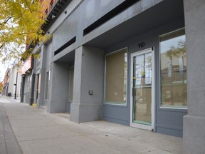 The location of a proposed cannabis retail store on 2nd Avenue East near 9th Street in downtown Owen Sound on Thursday, October 15, 2020.