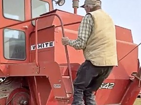 Don Davis, 92, still combines his own land.