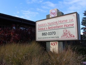 Fiddick's retirement and nursing home is seen here on Friday October 30, 2020 in Petrolia, Ont. Terry Bridge/Sarnia Observer/Postmedia Network