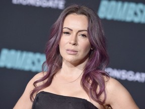 US actress Alyssa Milano arrives for Lionsgate's special screening of "Bombshell" at the Regency Village Theatre in Westwood, California on Dec. 10, 2019. Photo by LISA O'CONNOR/AFP via Getty Images