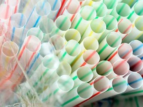 The end of next year will be the end of the road for plastic straws, stir sticks, carry-out bags, cutlery, dishes and takeout containers and six-pack rings for cans and bottles. GETTY IMAGES