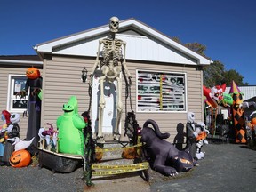 Things are getting spooky in Copper Cliff, with this scary Halloween display.