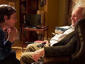 A scene from The Father, with Anthony Hopkins and Olivia Colman. Supplied