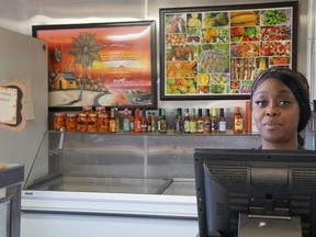Nickesha Simpson is the owner of Flames Caribbean Kitchen on Notre Dame Avenue.