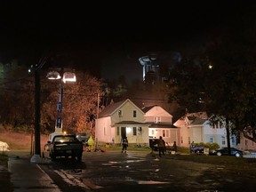 There was lots of action and some extra lighting at the corner of Mountain Street and St. Joseph Street, near the Louis Street Tot Lot, on Wednesday night, as filming for the Resident Evil reboot began in earnest. Jim Moodie/Sudbury Star