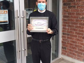 Masks for all Greater Sudbury thanks Father Aidan and sewists from The Church of the Ascension for collecting fabric face masks during this 2020 pandemic.  Distribution of face masks helped protect Sudburians. Supplied