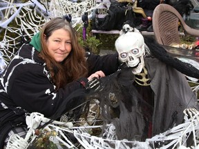 Wanda Vojtesek has decorated her front yard in Sudbury, Ont. for Halloween