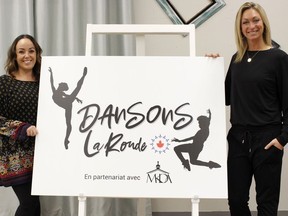 Lisa Bertrand, executive director with the Centre culturel La Ronde, left, announced a rebranding of Dansons La Ronde in partnership with Melissa Kelly-Lavoie, of the Melissa Kelly Dance Academy on Friday morning.

RICHA BHOSALE/The Daily Press