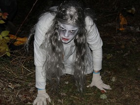 Camryn Ferguson was dressed as a living zombie during the inaugural "Haunted Trail" at Northern College held last year. The event, which was a big success and a huge fundraiser, has been shelved for a year due to COVID-19.

The Daily Press file photo
