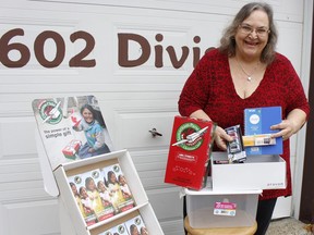 Peggy Bendell, area coordinator for Porcupine-Timmins with Operation Christmas Child, is encouraging community members to participate in the annual Operation Christmas Child campaign for the Samaritan's Purse organization and fill shoeboxes with gifts to help kids and families in war zoned areas of the world. The deadline to donate a shoebox of gifts is Nov. 21.

RICHA BHOSALE/The Daily Press