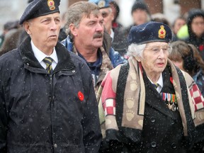 This year's Remembrance Day ceremony in Tillsonburg will be held Wednesday, Nov. 11 at the cenotaph, but there will be some changes to the format due to COVID-19 restrictions. (Chris Abbott/file photo)