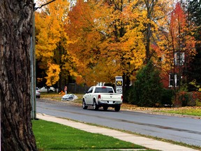 A digital speed sign deployed at St. Vincent Street in Meaford is pictured on Oct. 15. Greg Cowan/The Sun Times