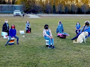 Whitecourt's Brownie troupe created their own sit-upons, a seat for them to sit on while meeting. The local Girls Guides groups is still accepting members.