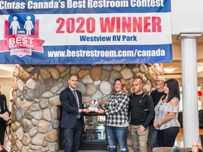 The Crick family was presented the Cintas Canada 2020 Best Restroom in Canada award recently.
--Cintas Canada