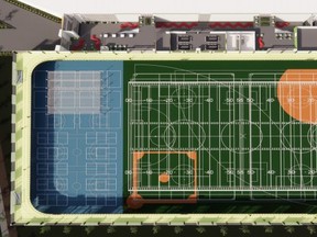 During the Oct. 27 regular council meeting, elected officials voted 7-2 in favour of selecting the all-in $90-million design for the proposed field house. Councillors Linton Delainey and Glen Lawrence voted against it. Graphic Supplied